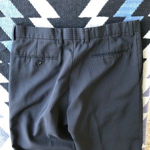 Michael Brandon Pants - Michael Brandon - Black pinstripe dress pants Michael Brandon Pants - Michael Brandon - Black pinstripe dress pants